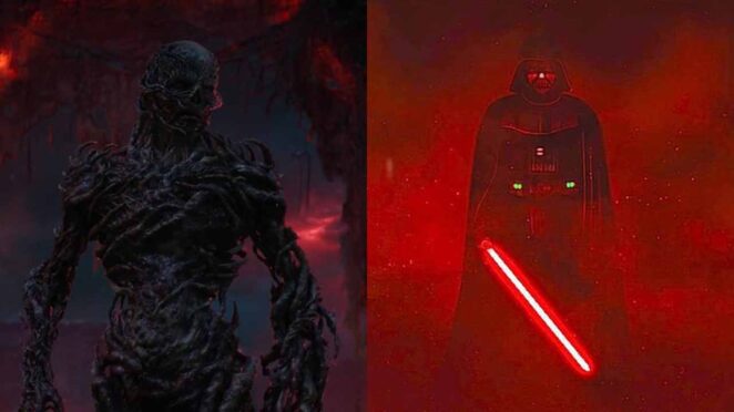 Duffer Kardeşler, Stranger Things’in Çok Konuşulan Sahnesinin İlham Kaynağını Açıkladı 3 Stranger Things Vecna vs Darth Vader İlham Kaynağı