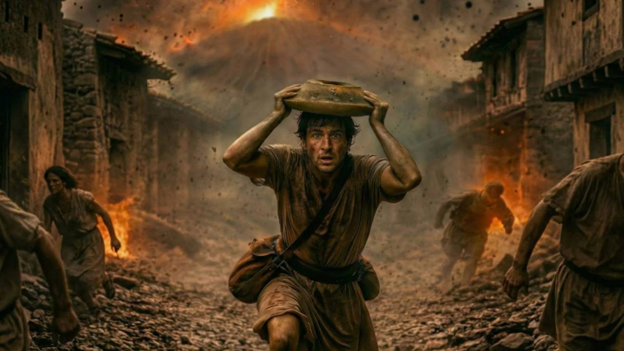 Pompeii’de Vezüv Yanardağı’ndan Kaçmaya Çalışan Birinin Son Anları Yeniden Canlandırıldı